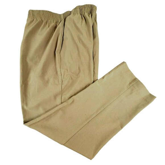 Rebecca Malone Womens Taupe Pants Dressy Stretch Slacks Elastic Sz 8 NWT JH1291 - Picture 2 of 4